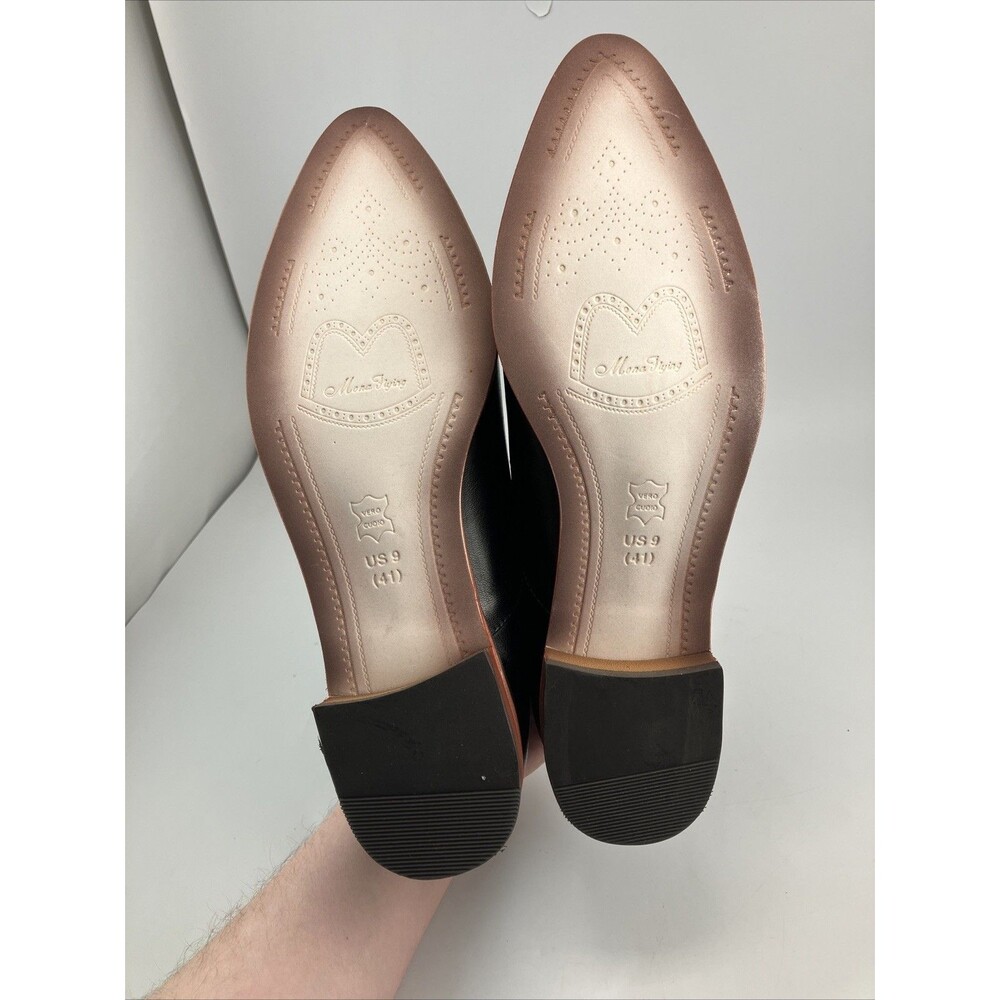 Mona Flying Womens Leather Flat Oxfords Shoes for Women Perforated Lace Size 9 - Picture 6 of 16